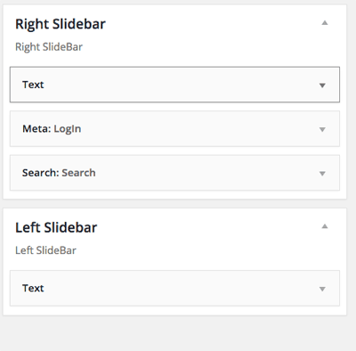 right-left widgets slidebars