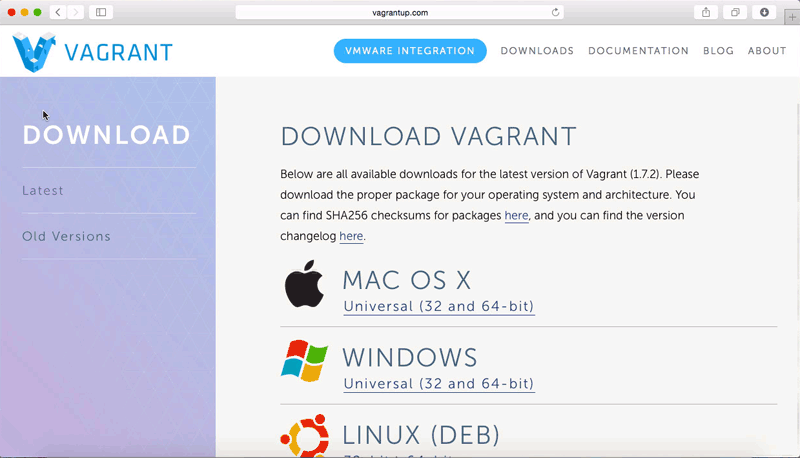 download vagrant for mac