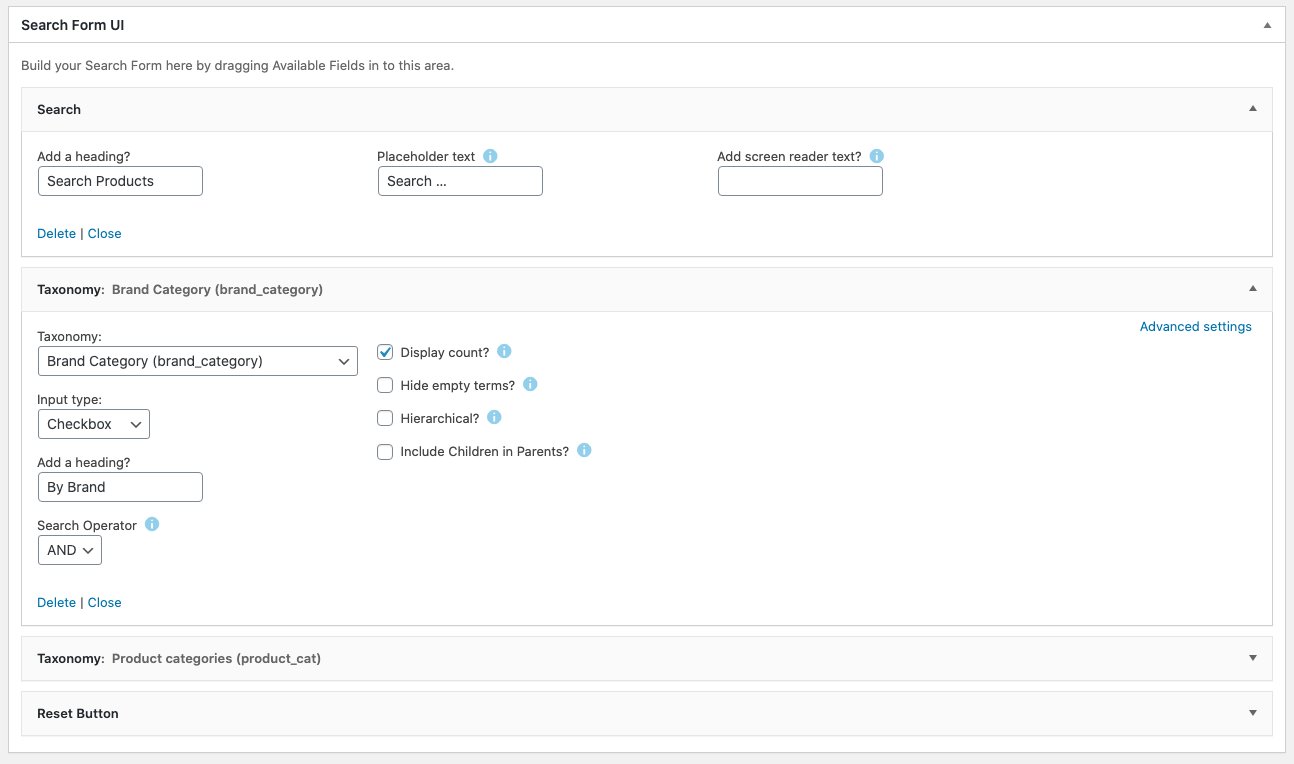 Search Filer Pro Search Form Search Taxonomy