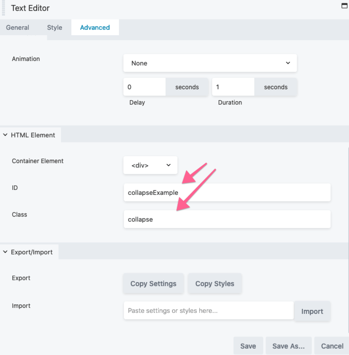 Adding Bootstraps Collapse to a Beaver Builder button and module - WP  Beaches