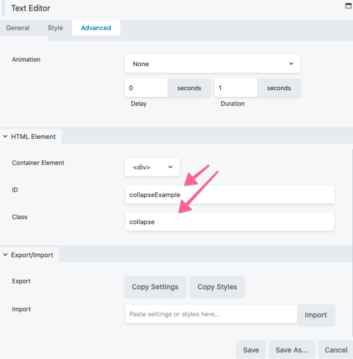 Bootstrap Add Class Id