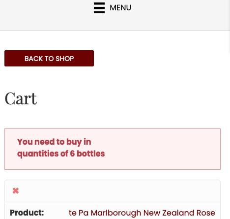 Woocommerce Cart Notice Error