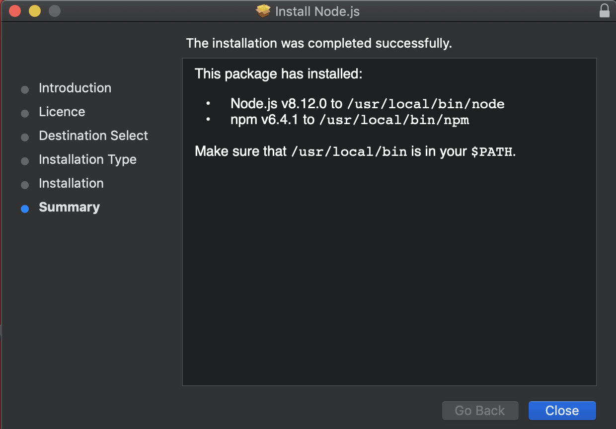 install node mac