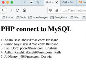 How to make a MySQL connection using PHP on a HTML Page