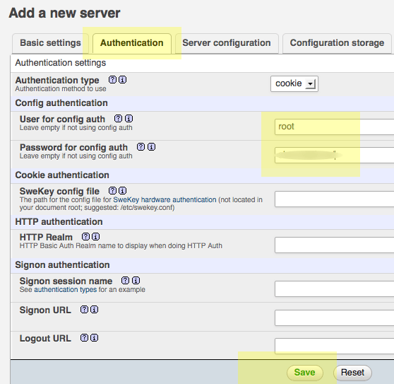 Phpmyadmin Set New Server Mysql Password