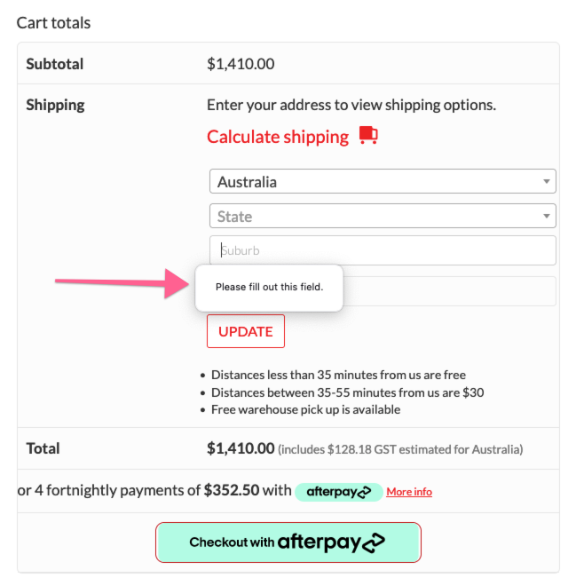 Woocommerce Compulsory Shipping Fields