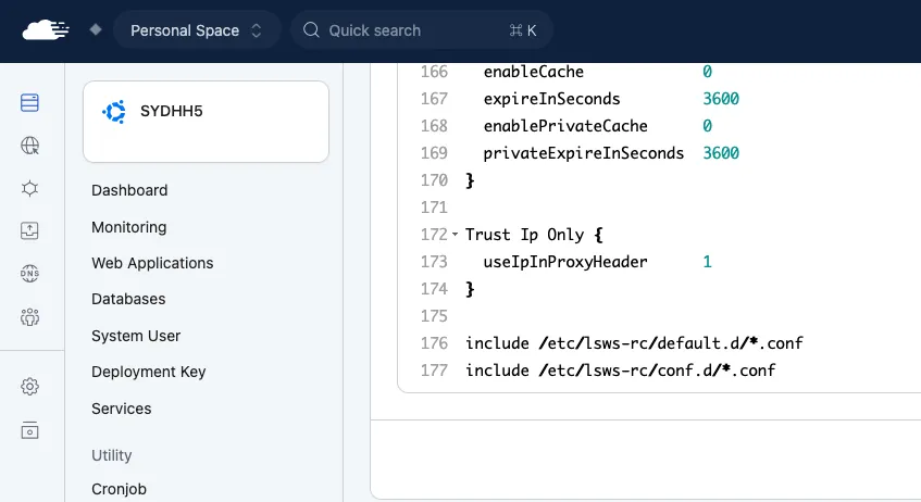 Ols Server Config