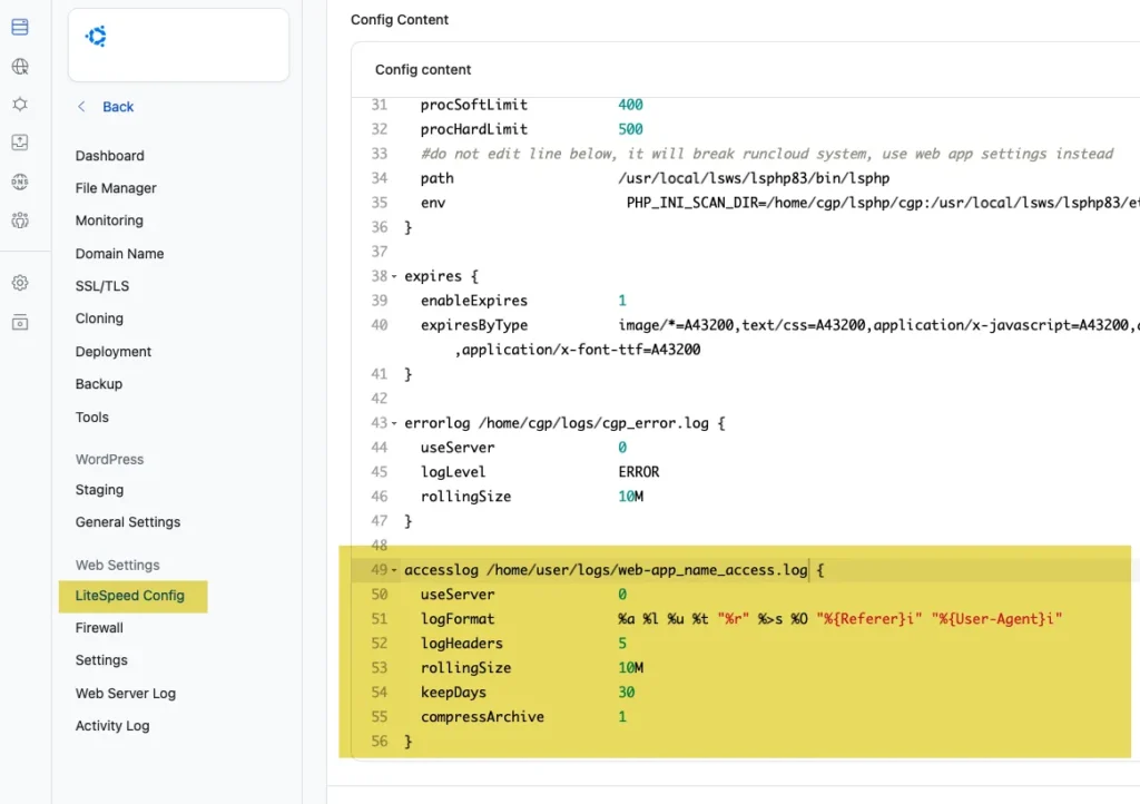 Cloudflare Ip Addresses Runcloud Litespeed Reveal Log