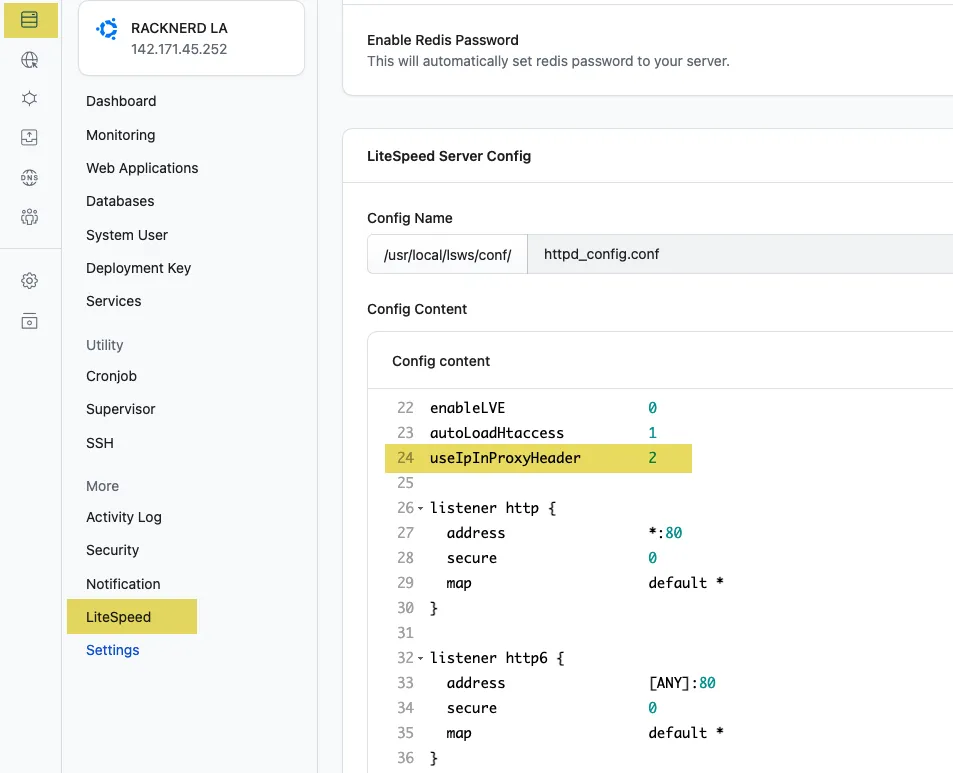 Cloudflare Ip Addresses Runcloud Litespeed
